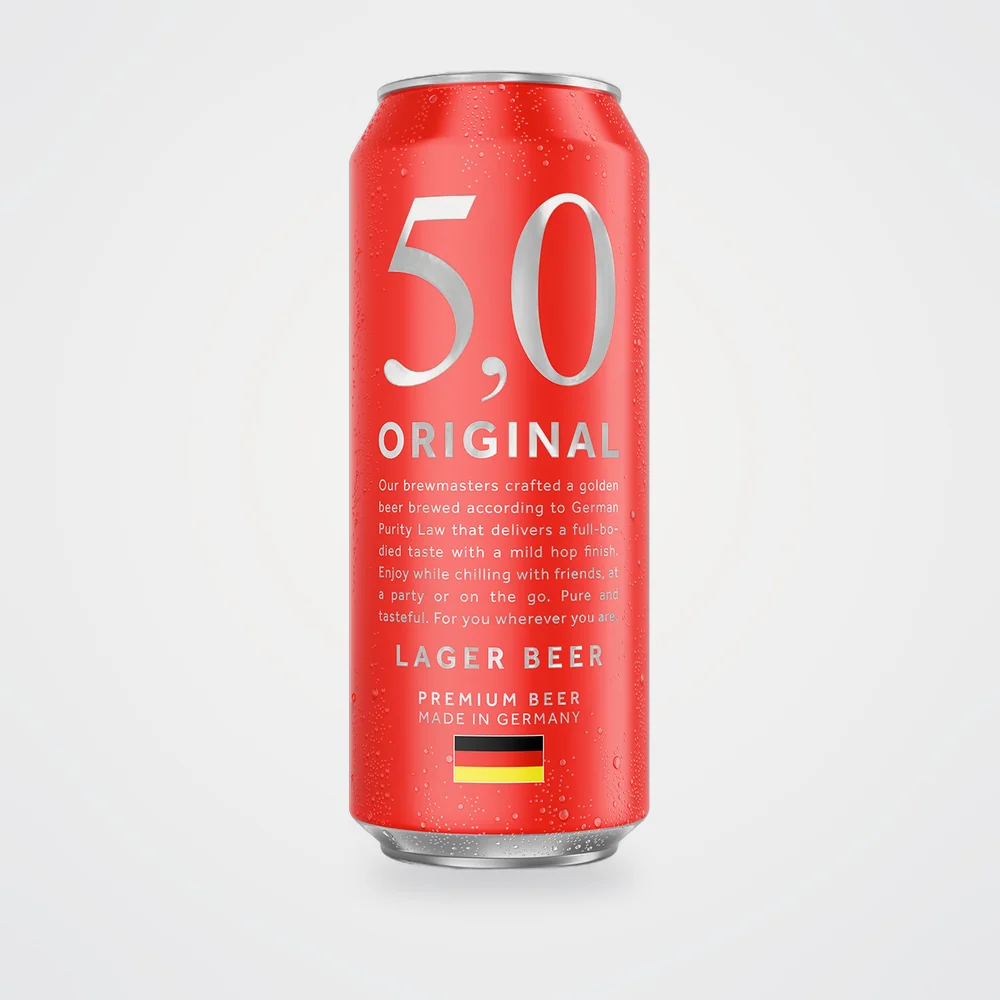 Cerveza 5,0 Original Lager · Roja
